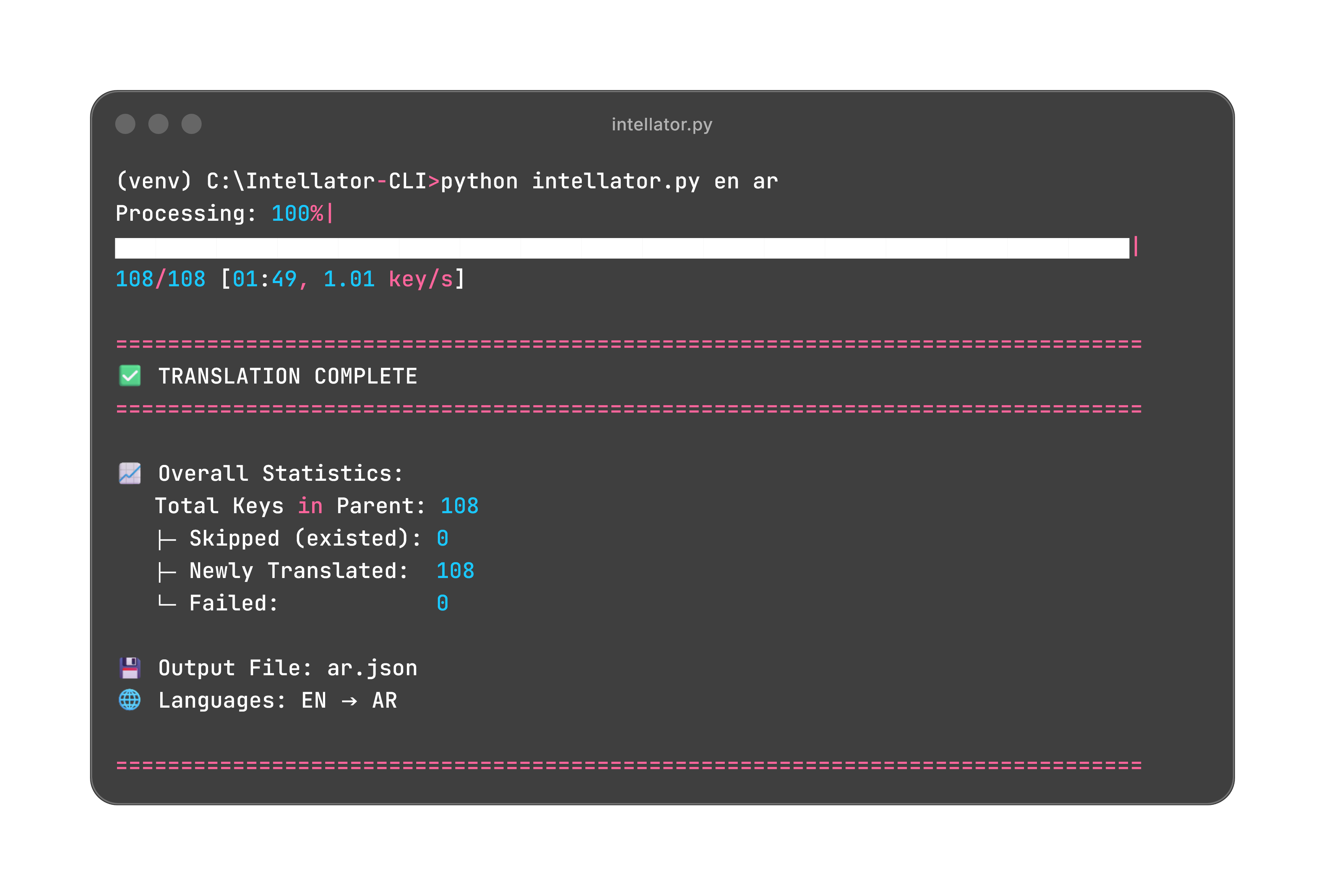 Intellator-CLI